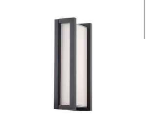 WAC Lighting Axel 11 in. Black Integrated LED Outdoor Wall Sconce in 3000K